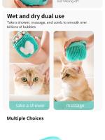 Cepillo de Baño para Mascotas de Silicona Suave Masajeador de Ducha para Perros y Gatos - details 5
