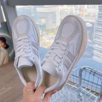 Zapatos para caminar tenis de suela gruesa cómodos de cuero sintético informales con cordones - details 5