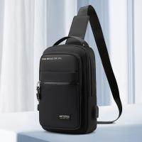 Bolso de pecho de tela Oxford para hombre, bolso cruzado multifuncional de estilo coreano, bolso de hombro deportivo ajustable de gran capacidad - details 17