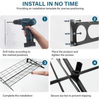 estantes de garaje de 2 x 6 pies con ganchos, estante de pared de metal de 24 x 72 pulgadas, estantes de almacenamiento de garaje, para tienda, cobertizo, almacenamiento de garaje - details 13