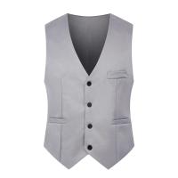 Traje casual de moda 2023 para hombre, adelgazante, con contorno suave, de un solo pecho, chaleco, al por mayor. - details 7