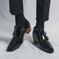 Nuevo 2025 tacones altos de danza irlandesa para hombre, diseño de moda de cuero Formal, hebilla grande 46, zapatos clásicos de marca con cremallera - details 6