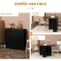 Mesa Plegable de Comedor Mesa de Cocina Plegable con Ruedas Alas Abatibles y Estantes para 4-6 Personas 75x140x74 cm Cemento Gris - details 38