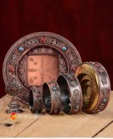 Manzapan tibetano Xizang, mesa interior para el hogar, mandala Fengmanchaluo, ocho adornos de placa de manda tallados auspiciosos - details 14