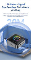 Receptor de Audio con Bluetooth 5,4 y luces de colores RGB, transmisor FM de 3,5mm, AUX, RCA, USB, HIFI, estéreo, música, pantalla LED, adaptador inalámbrico - details 14