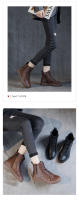 Botas cortas de realce interior de cuero botas de caballero finas de suela gruesa zapatos de mujer versátiles - details 4