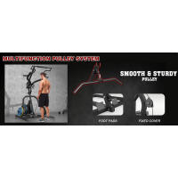 DONOW Leverage Power Squat Rack Lever con LAT Low Row Home Gym System Estación de entrenamiento Relación 2:1 - details 2