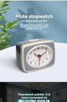 Reloj De Alarma Vintage Para Dormitorio Con Manos Fluorescentes Reloj De Mesa Decoración Interior Emocional Regalo Para El Hogar Empaque Individual - details 2