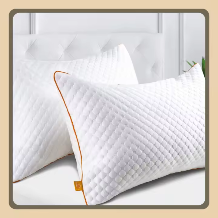 Pack de 2 Almohadas 50x75cm para Dormir Almohadas Fibra de Bambú Hipoalergénicas y Antiácaros Almohada de Hotel Dormoir de Lado Boca Abajo y Boca Arriba con Funda Lavable - 1