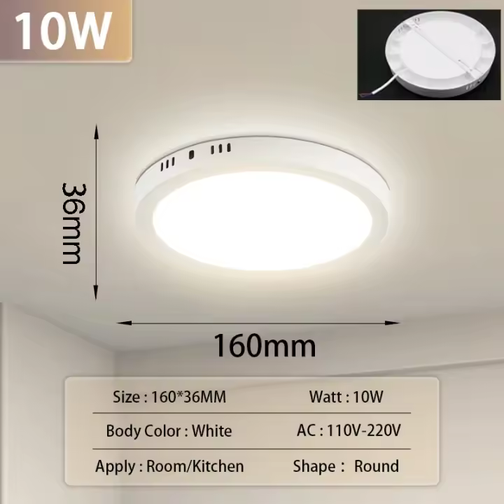 Lámpara de techo LED CANMEIJIA 220V Luz de panel 15W 20W 30W 50W para decoración de cocina y sala de estar Iluminación interior moderna material de cuerpo plástico y sombra de resina - 1