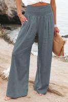 Pantalones de chándal para mujer Otoño Cintura elástica Sólido Clásico 90s Pantalones de pierna ancha - details 4