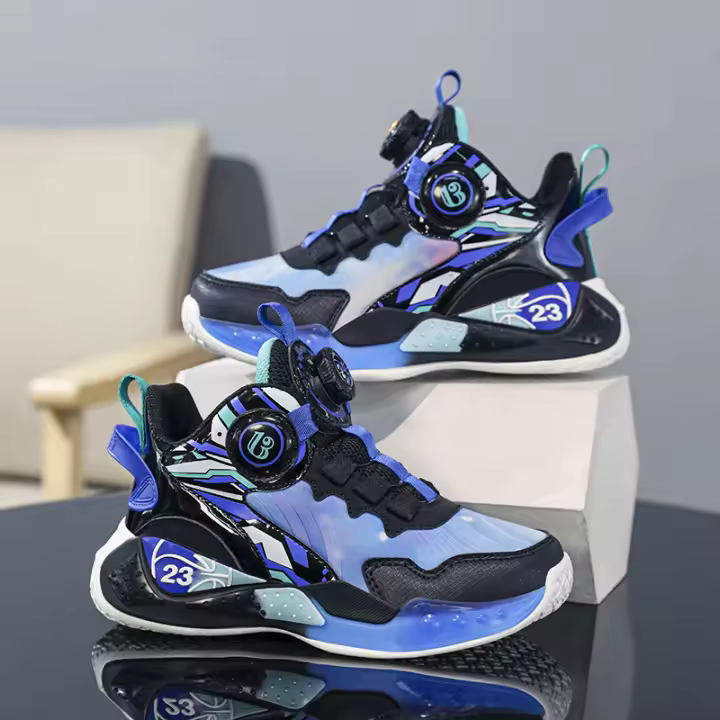 Zapatos de niño otoño entrenamiento profesional zapatillas de baloncesto para niños medianos y mayores zapatos deportivos para niños estudiantes de niños modelos de otoño e invierno - 1
