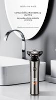 Nueva Pantalla Digital Pequeña Pistola de Afeitar de Acero Afeitadora Eléctrica Recargable Multifuncional Cortadora de Barba de Todo el Cuerpo Lavable con Agua - details 12