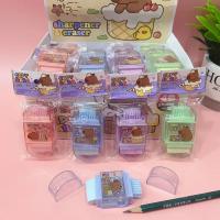 Sacapuntas Manual de Anime Capybara, sacapuntas de goma de borrar, cepillo de dibujos animados lindo, suministros de papelería escolar para estudiantes, Premio para niños, 4 unids/lote - details 1