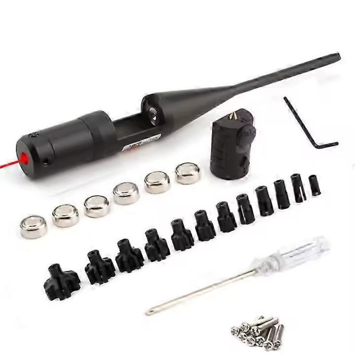 Calibrador láser Calibrador de aleación de aluminio Calibrador láser sin giro Adaptador ajustable Traje con 12 adaptadores ajustables Luz roja - 1