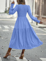 Vestido elegante de manga larga con cintura elegante de otoño e invierno para mujer - details 9
