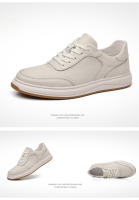 Zapatos Casuales para Hombres, zapatillas blancas De Cuero, Transpirables - details 10