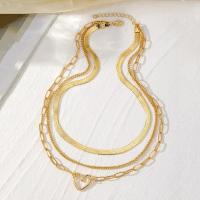 Collar de Cadena de Hueso de Serpiente de Amor en Capas Accesorio Diario Personalizado para Mujeres - details 3
