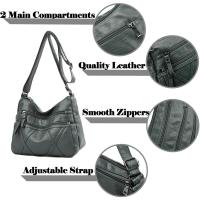 Bolso cruzado de cuero vegano ligero Bolso de hombro casual chic para uso diario - details 3