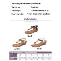 Sandalia de Cuña Mujer 2025 Boho Chic con Cristales - Plataforma Cómoda para Playa, Fiesta y Diario, Zapatos de Verano Elegantes Moda Primavera-Verano - details 1