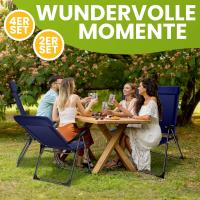 Sillas de Jardín Plegables de Aluminio con Respaldo Alto Ajustable 7 Posiciones, Apoyabrazos Transpirables, Portátiles, Silla de Camping para Jardín y Terraza - details 7