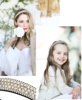 Diademas EWENSOO de Pulsera de Cristal Brillante y Perla Accesorio de Cabello de Moda para Mujeres - details 4