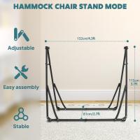 Hamaca y Silla de Algodón Anyoo Portátil Soporte Plegable para Uso Interior y Exterior - details 13