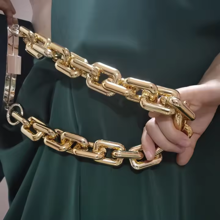 Correa de Bolso de Acrílico Dorado Plateado Cadena de Reemplazo DIY para Bolso de Hombro - 1
