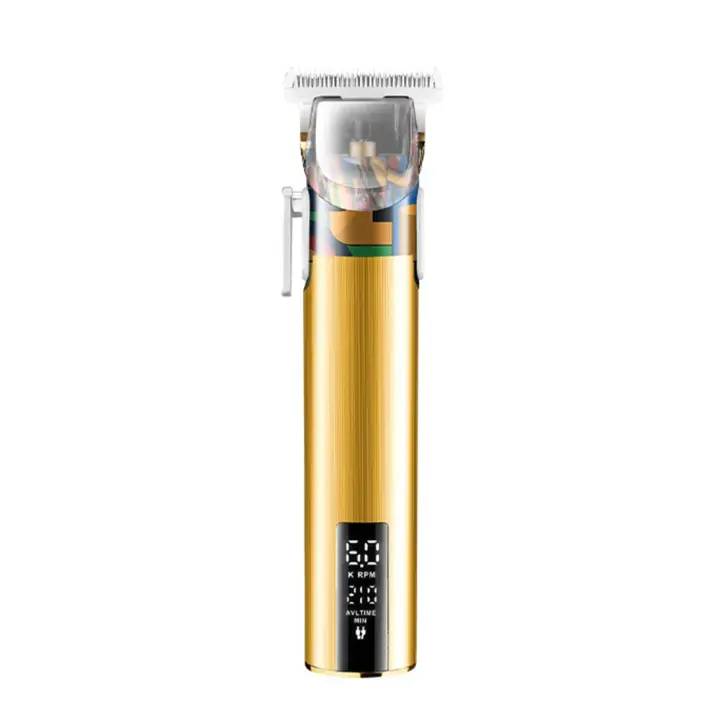 Kemei-cortadora de pelo profesional Max5086 para hombre, Máquina Eléctrica de corte de pelo tipo c T9, con pantalla LCD, para barbero - 1