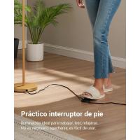Lámpara de Pie Minimalista Pantalla de Lino Beige, Bombilla LED, Ajustable para Dormitorio, Salón, Oficina Dorado - details 2