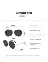 Gafas de sol de mujer, de moda mariposa marco gafas de sol de metal, gafas minimalistas UV385 - details 7