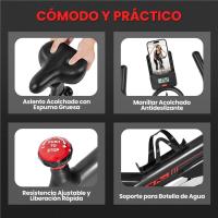 Bicicleta Estática Bicicleta de Ciclismo Interior con Pantalla LCD en Casa Estática de Profesional Volante Inercia 6 kg - details 5