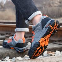 Zapatillas de trabajo con punta de acero para hombre, zapatos de seguridad a prueba de perforaciones, botas, calzado de seguridad indestructible a la moda, novedad de 2023 - details 6