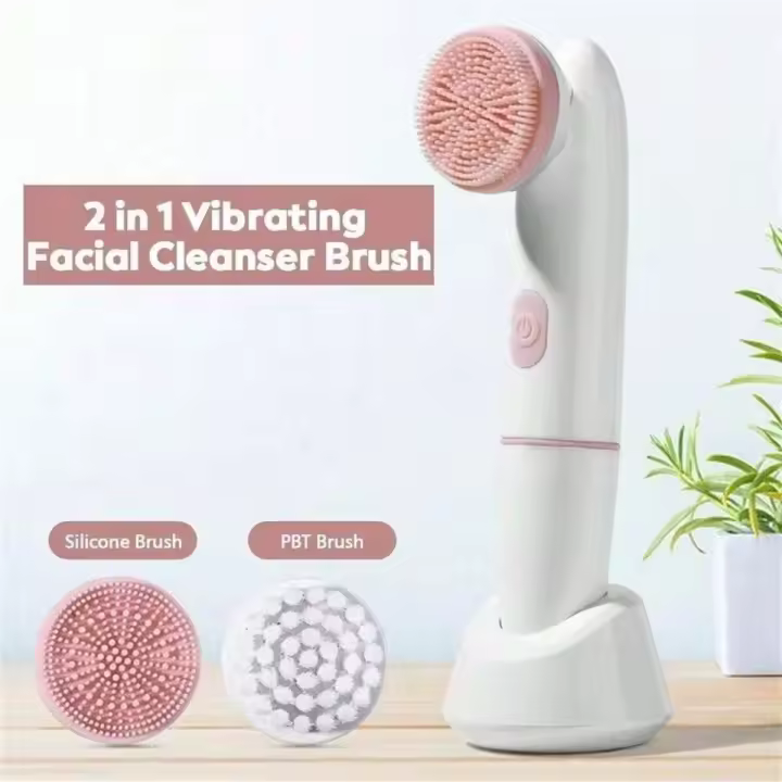 Exfoliante eléctrico del cepillo de limpieza de la belleza de la cara, limpiador facial giratorio de la vibración sónica, herramientas para el cuidado de la piel - 1