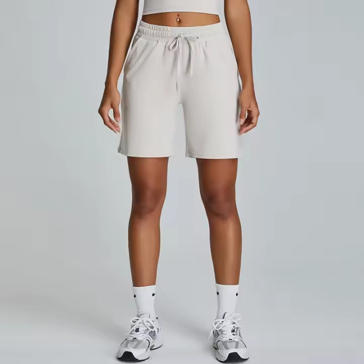 Pantalones cortos deportivos informales para mujer, ropa exterior de secado rápido, con cordón, para correr y Fitness - 1