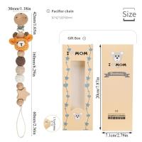 Portaclips de Chupete de Madera de Haceda con Bolsa de Almacenamiento Soporte de Chupete de Animal de Dibujos Animados para Bebés Productos Normales - details 6