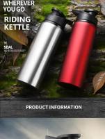 Botella de agua portátil de acero inoxidable para bicicleta, hervidor de viaje para deportes al aire libre, recto, 1-15 Uds. - details 3