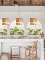 Lámpara Colgante TOMAXIN de 10 Pulgadas Estilo Bohemio Retro con Cuerda de Hierba Tassel para Dormitorio Restaurante Bar y Lámpara de Isla Fuente de Luz Energética Ahorradora Instalación Tipo de Cordón Color Blanco Cálido - details 1