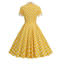 Hepburn, corte elegante, temperamento, puntos ondulados, falda de cola grande, estilo retro - details 9