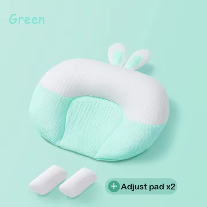 Almohada de Cuidado Infantil Ajustable con Protección para la Cabeza en Algodón 100% Para viajes y uso diario ideal para 0-12 Meses - 1