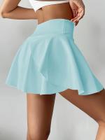 Faldas Deportivas De Un Solo Color Con Bolsillo, Faldas Activas De Golf, Running Y Tenis, Ropa Deportiva Para Mujer - details 31