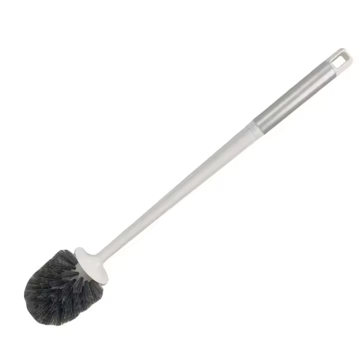 Mano de limpieza profunda plástica respetuosa del medio ambiente de aluminio del cepillo del retrete de los Pp de la manija sostenible - 1