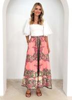 2025 Primavera/Verano nueva falda de media longitud informal de estilo étnico estampada a la moda para mujer - details 0