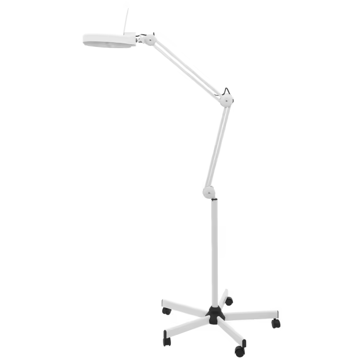 5 lupas dioptrías, lámpara cosmética de trabajo, lámpara de lupa cosmética LED con soporte, lupa de pie para salón de belleza, esteticistas y aficionados - 1