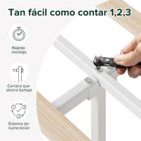 Piper Cama 135x190 cm Altura 30 cm Tapizado Somier con Cabeza Soporte de Láminas de Madera - details 4