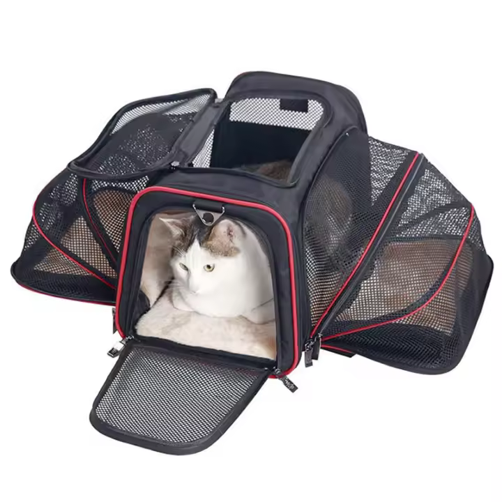 Mochila Portátil y Transpirable para Mascotas, Bolsa de Hombro Plegable para Perros y Gatos - 1