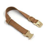 Juego arnés correa pana marrón, Collar personalizado diseñador lujo perros pequeños y grandes, juego de cables caminar con bolsa - details 3