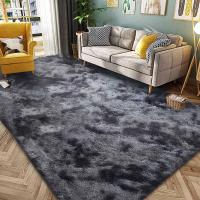Alfombra Salon Grandes Shaggy Antideslizante Super Suave Pelo Largo Fluffy Alfombra Adecuado para la Decoración de Salas de Estar y Dormitorios (160 x 200 cm, Gris Blanco) - details 45