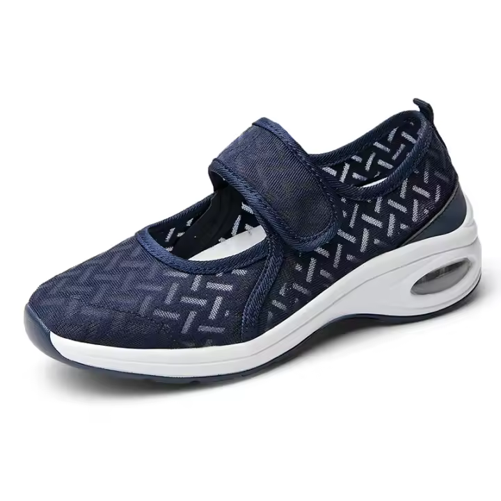 Cordones de malla transpirables para mujer, cuerda antideslizante para caminar, cómodos zapatos con plataforma de cuña 1 0 - 1
