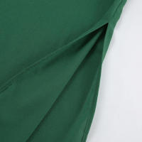 Vestido de tirantes divididos sueltos de algodón verde de nuevo estilo de verano para mujer - details 25